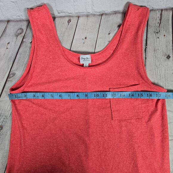 Cozy Co by Cozy Casual Tank Maxi Dress Heathered‎ Red L - Picture 5 of 7